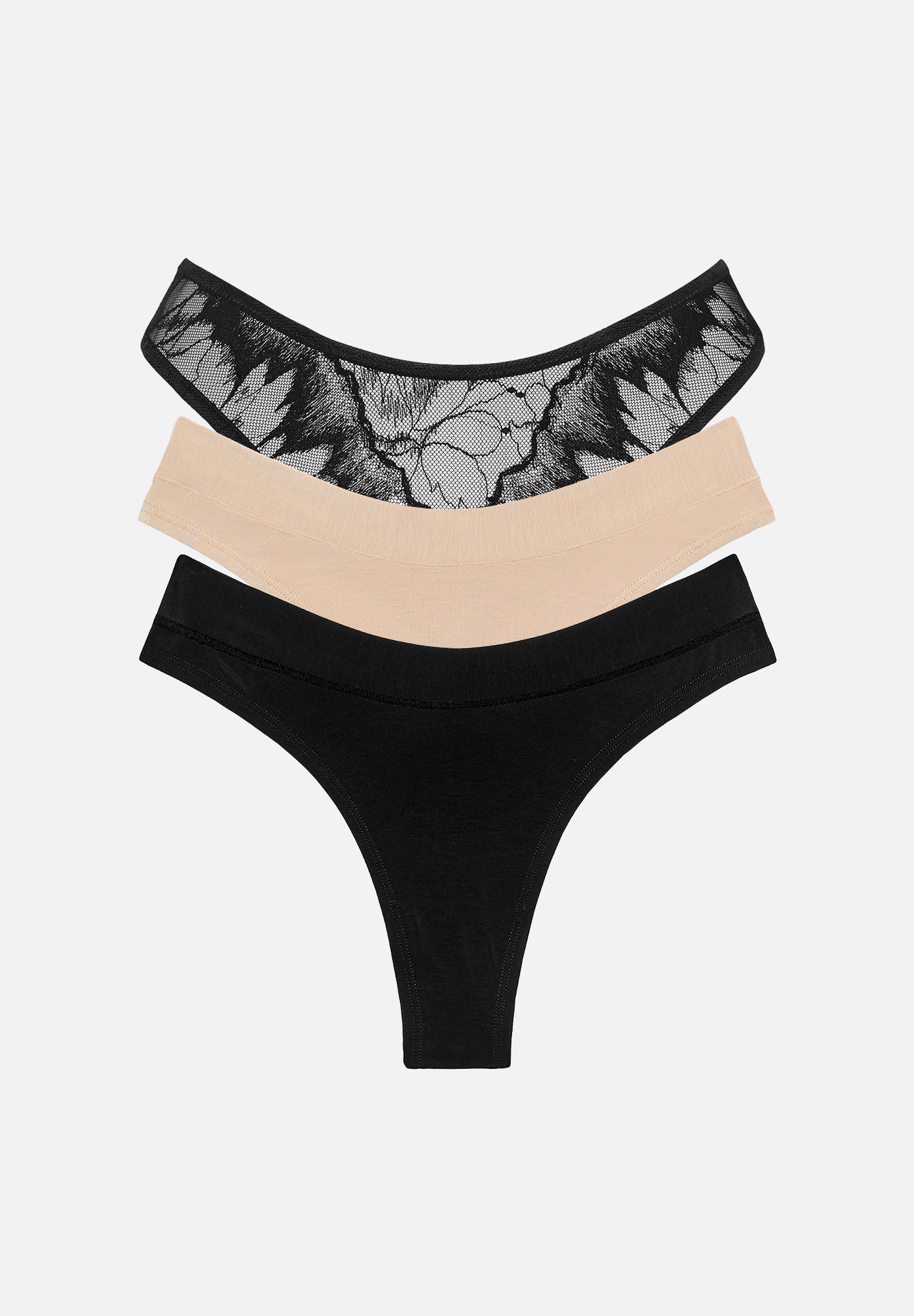 The Thong- Floral Lace image number 13