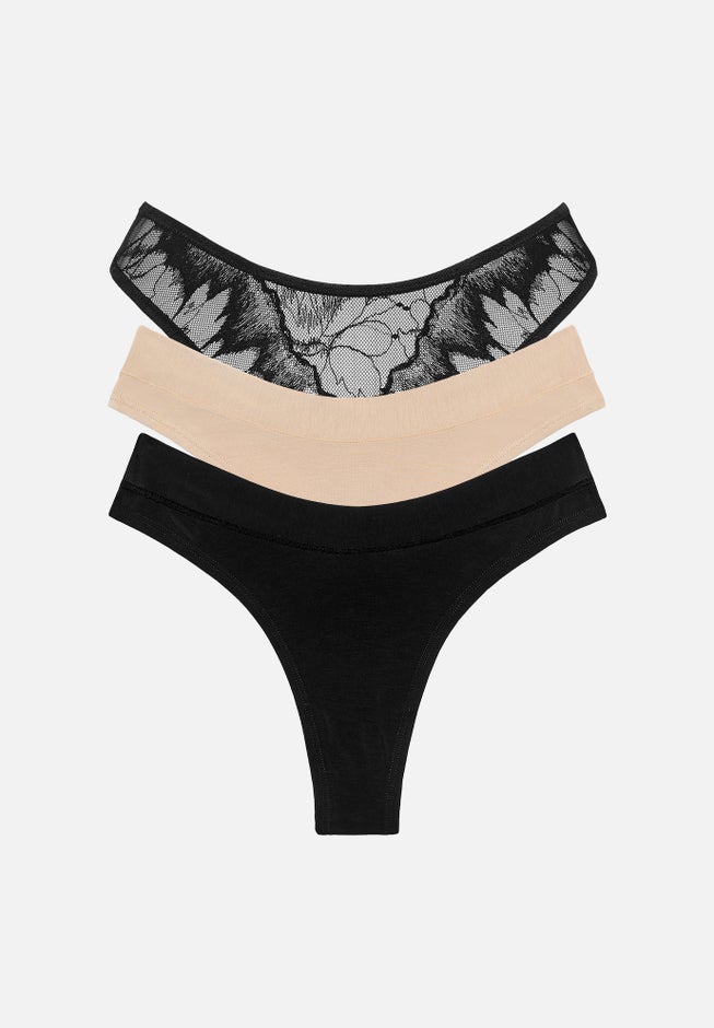 The Thong- Floral Lace image number 13