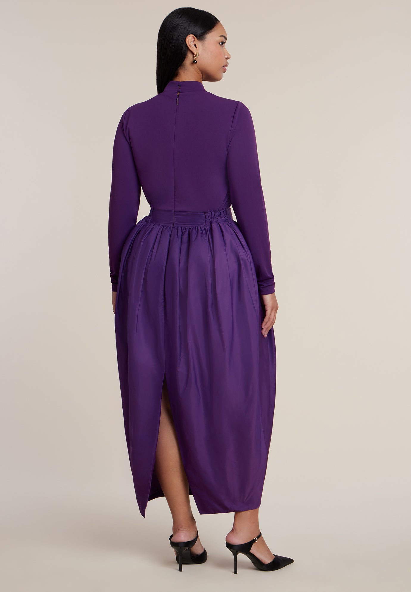 Knit & Taffeta Maxi Dress image number 1