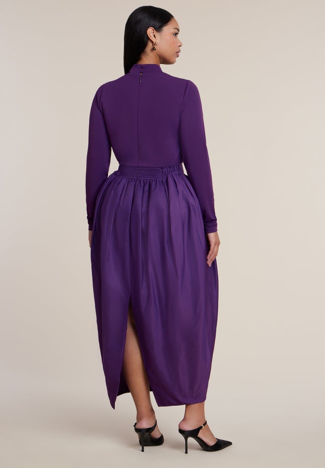 Knit & Taffeta Maxi Dress image number 1