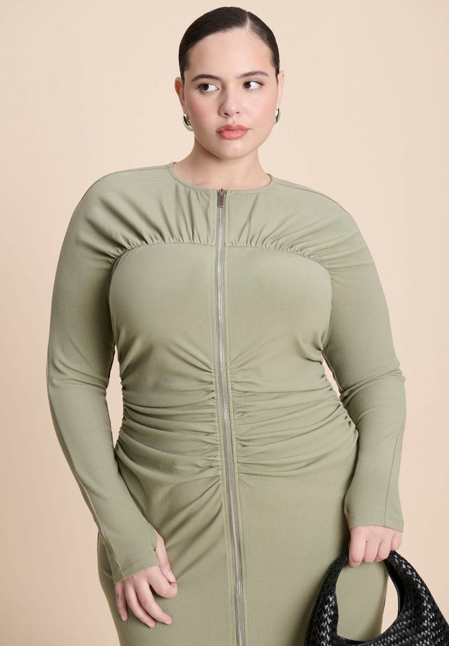 Zipper Front Maxi Dress image number 2