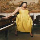 Pleated Tank Gown image number null