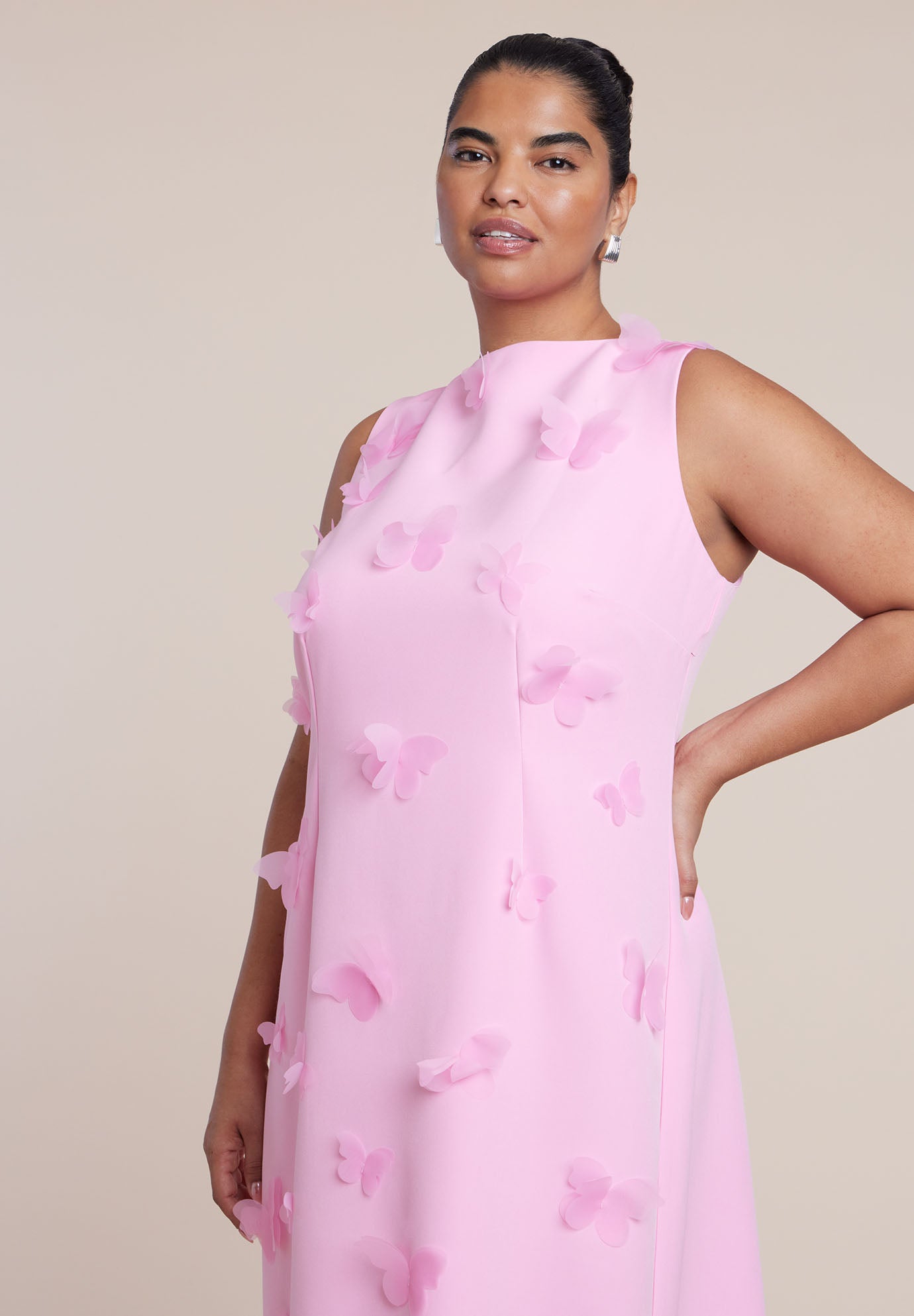 Applique Column Dress image number 3