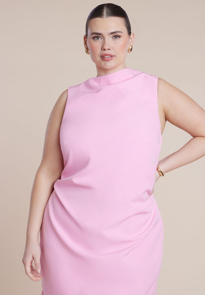 Combo Fabric Pleated Dress image number 2