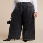 Corset Waist Wide Leg Jean image number null