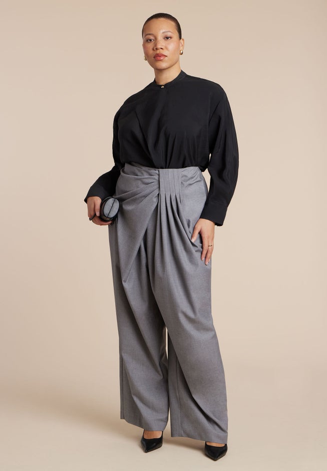 Draped Pleat Detail Trouser image number 2