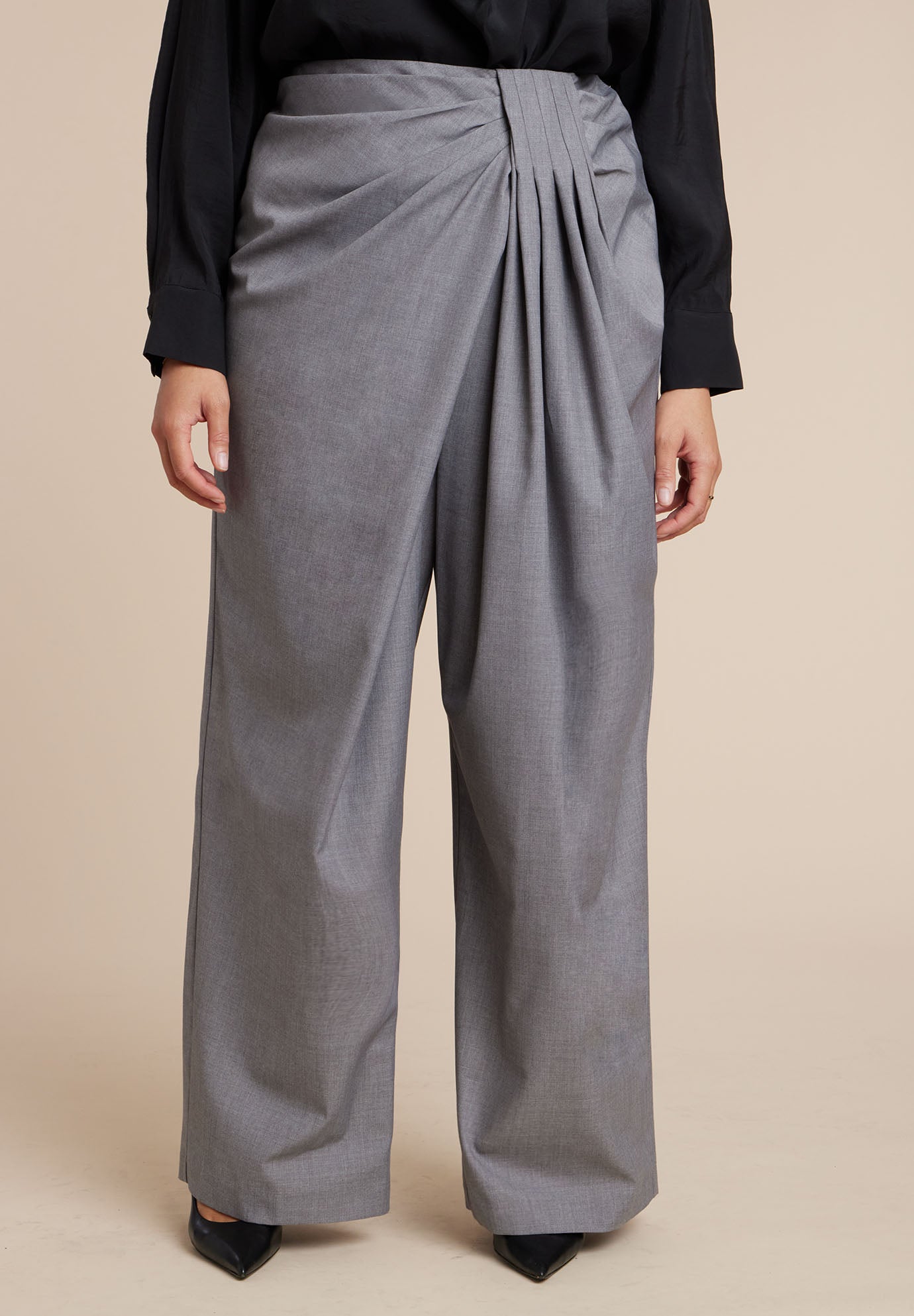 Draped Pleat Detail Trouser image number 4