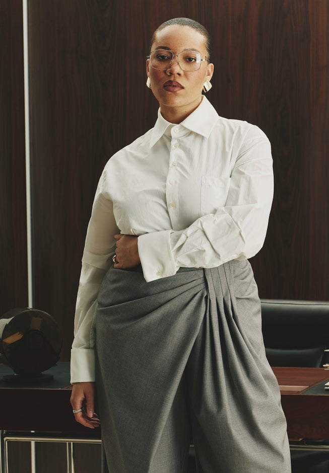 Draped Pleat Detail Trouser image number 6