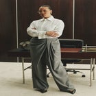 Draped Pleat Detail Trouser image number null