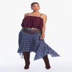 Satin Cropped Bubble Top image number 0