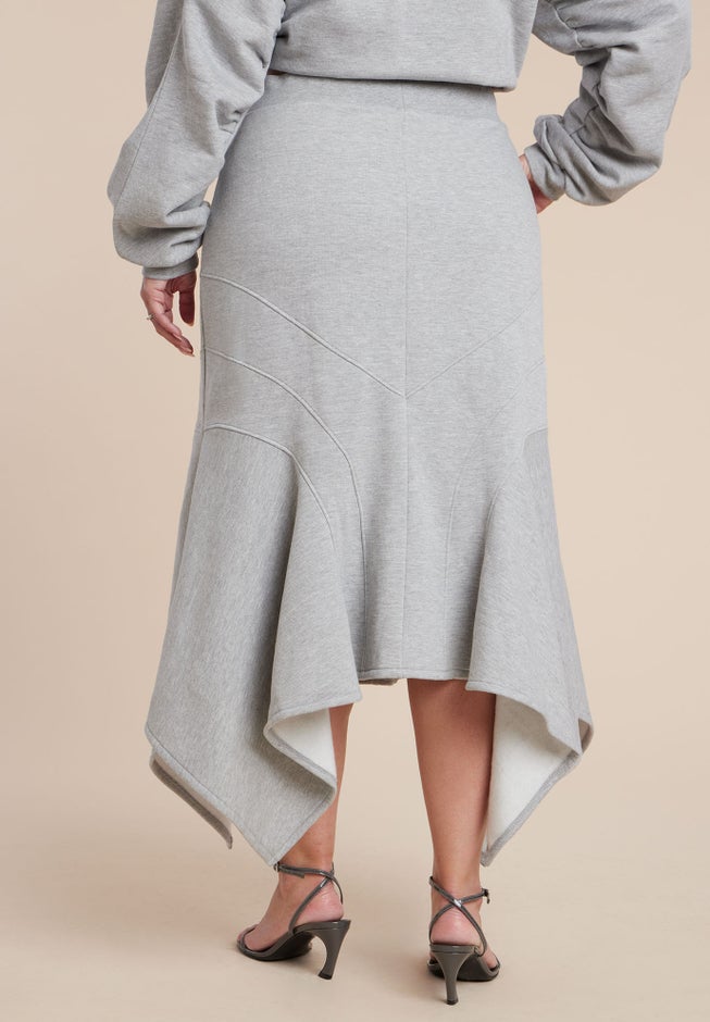 Seam Detail Trumpet French Terry Skirt image number 2