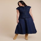 Structured Denim Vest image number null