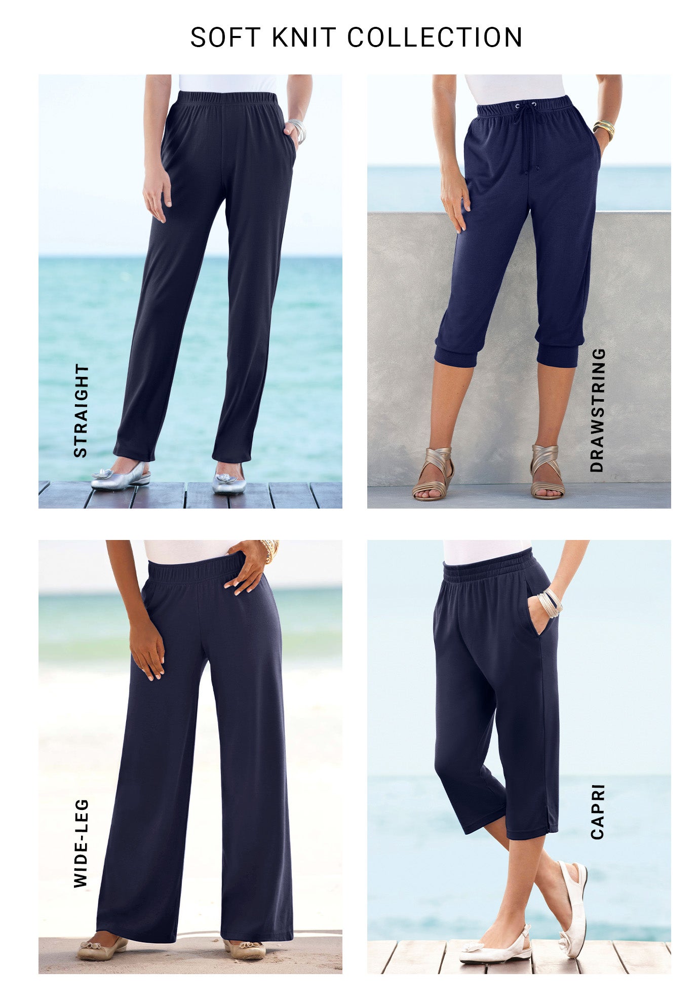 Plus Size Soft Knit Relaxed Pull-On Straight Leg Pant image number 3
