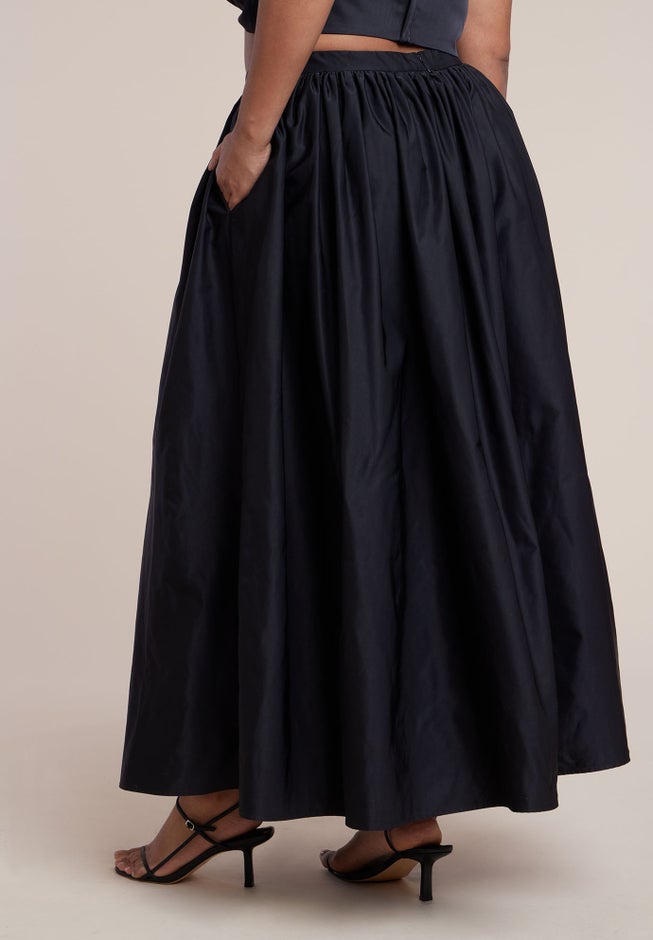 Taffeta Full Maxi Skirt image number 3