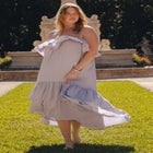 High-Low Ruffled Hem Maxi Dress image number null