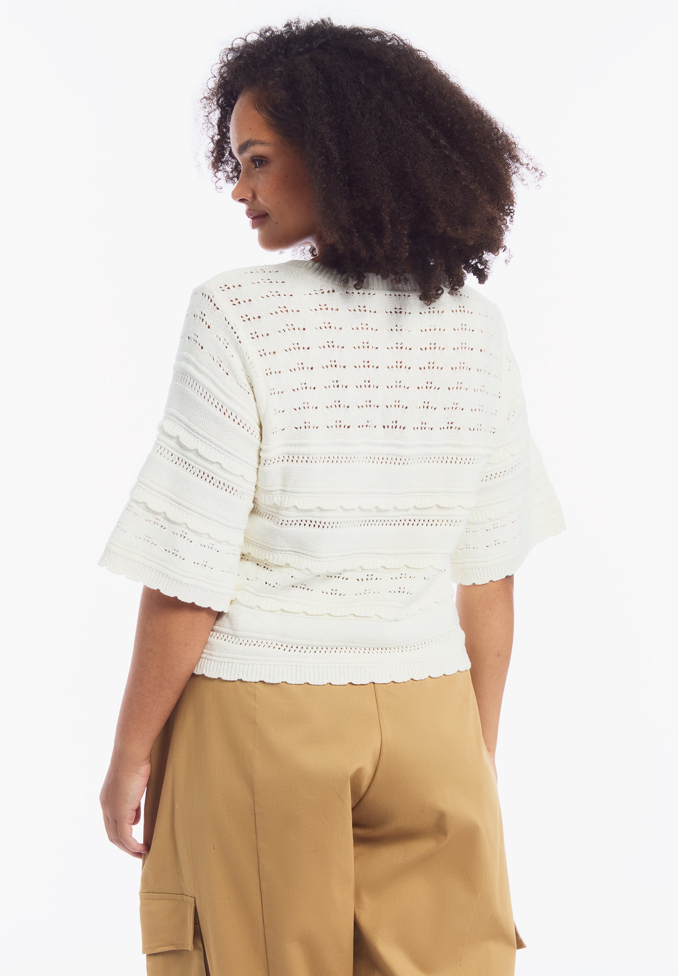 Ruffle Sleeve Sweater image number 1