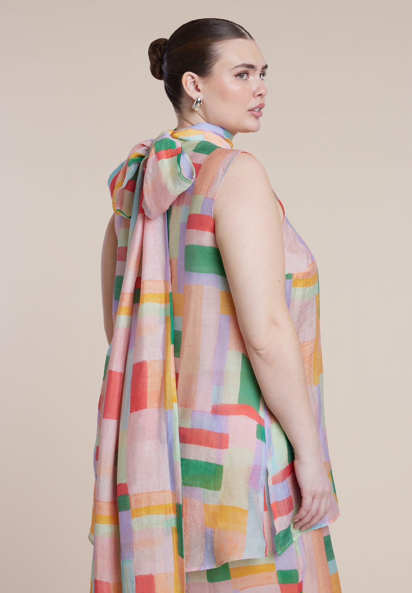 Sheer Neck-Tie Tunic image number 3