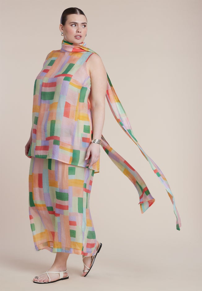 Sheer Neck-Tie Tunic image number 5