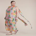 Sheer Printed Organza Skirt image number null