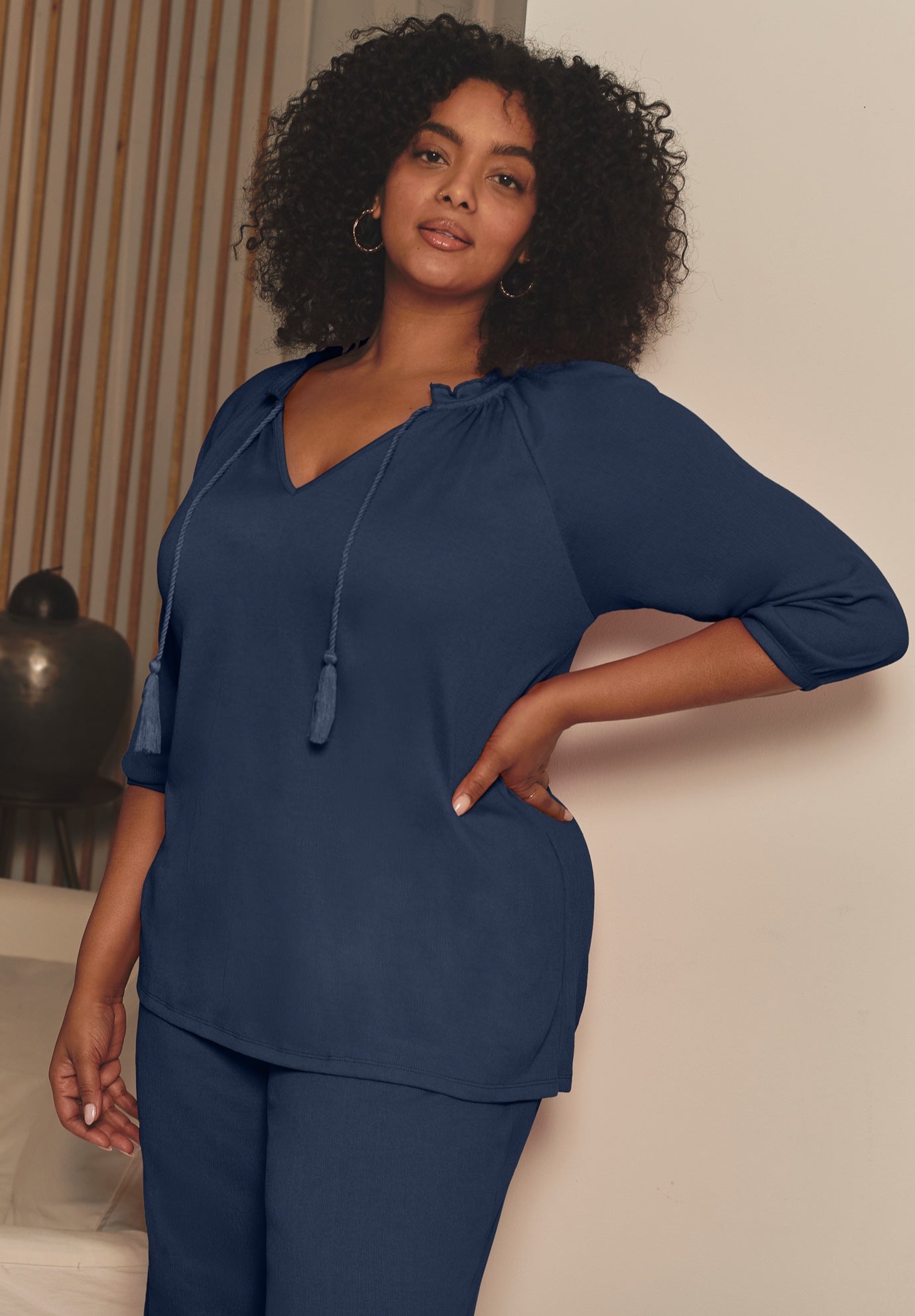 Gauze Peasant Tunic image number 0