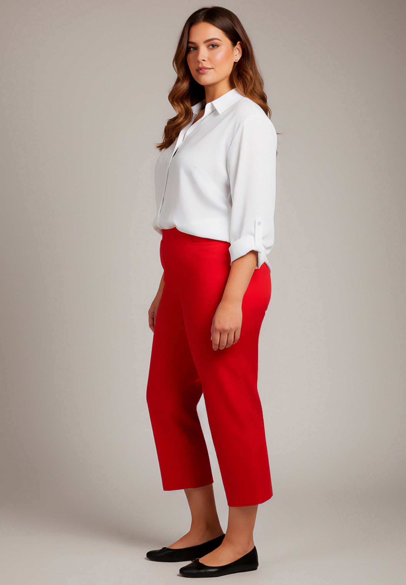 Super-Stretch Straight Ankle Pull-On Pant image number 2