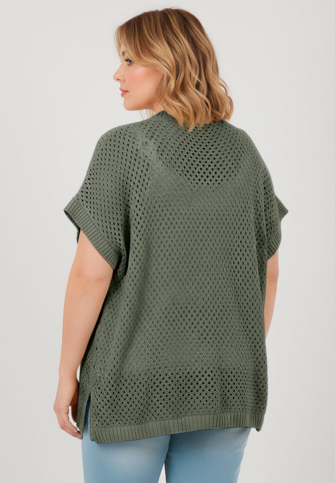 Short Sleeve Button Front Cardigan image number 1