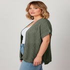 Short Sleeve Button Front Cardigan image number null