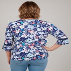 Crochet Trim Ruffle Sleeve Top image number null