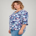 Crochet Trim Ruffle Sleeve Top image number null