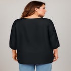 Lace Neckline Peasant Blouse image number null