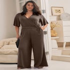 Audrey Faux Wrap Jumpsuit image number null