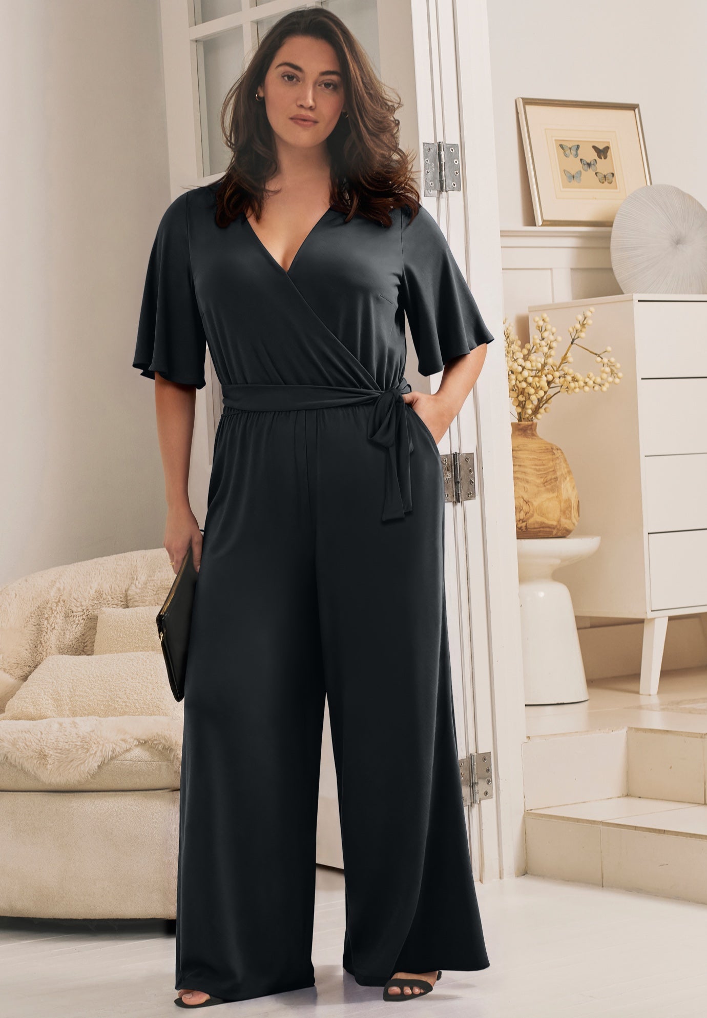 Audrey Faux Wrap Jumpsuit image number 0