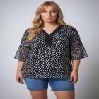 Crochet Trim Caftan Top image number null