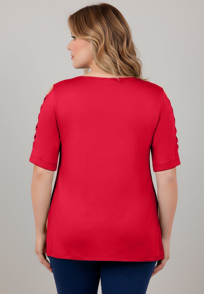 Lattice Sleeve Tunic image number 1
