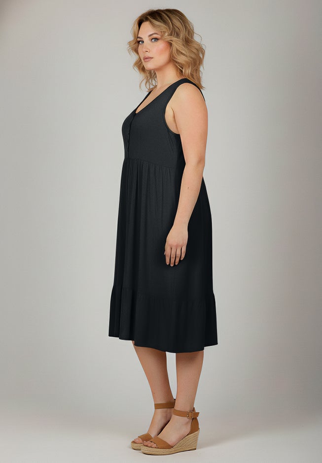 Button Detail Tank Dress image number 2