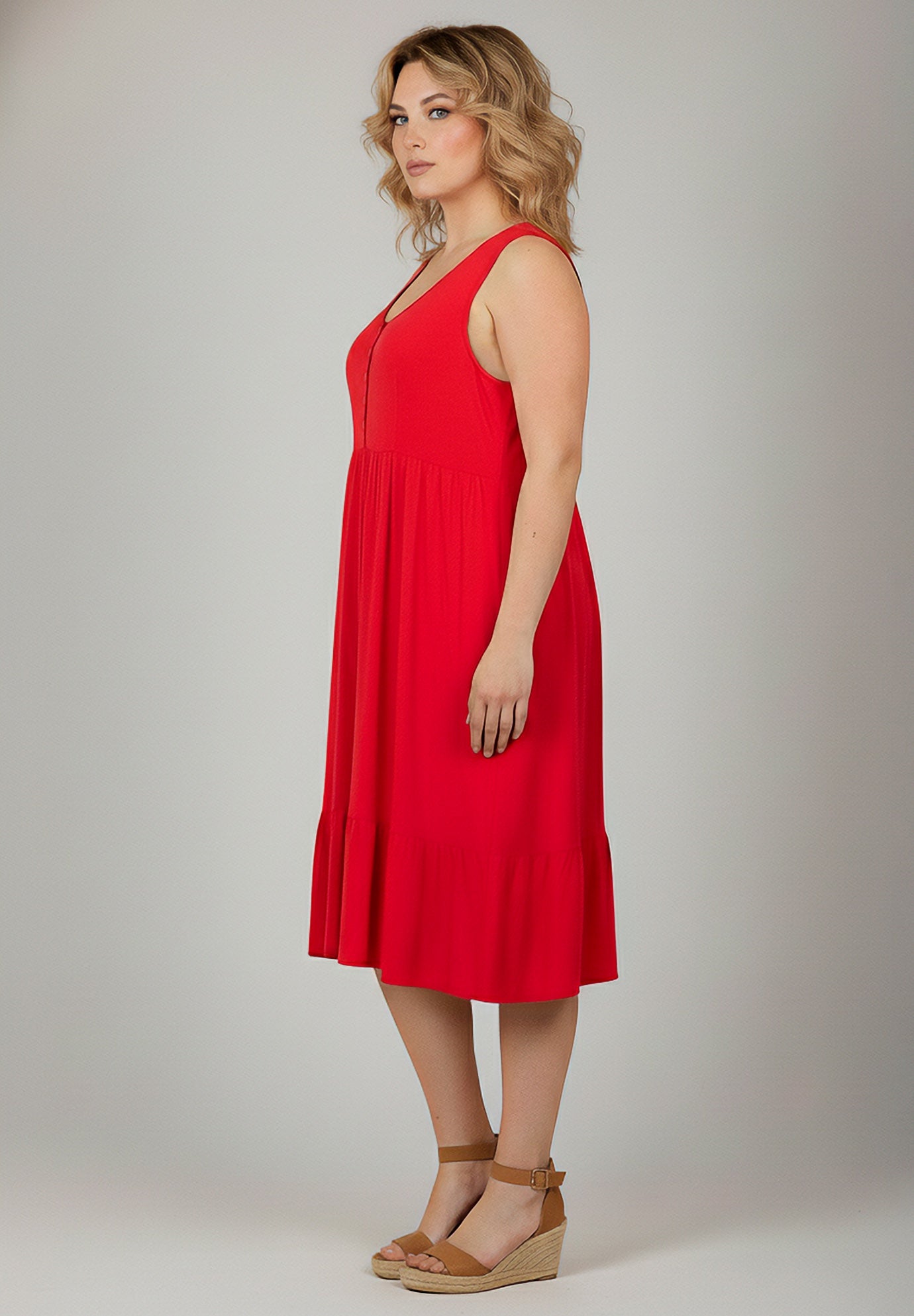 Button Detail Tank Dress image number 2