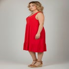 Button Detail Tank Dress image number null