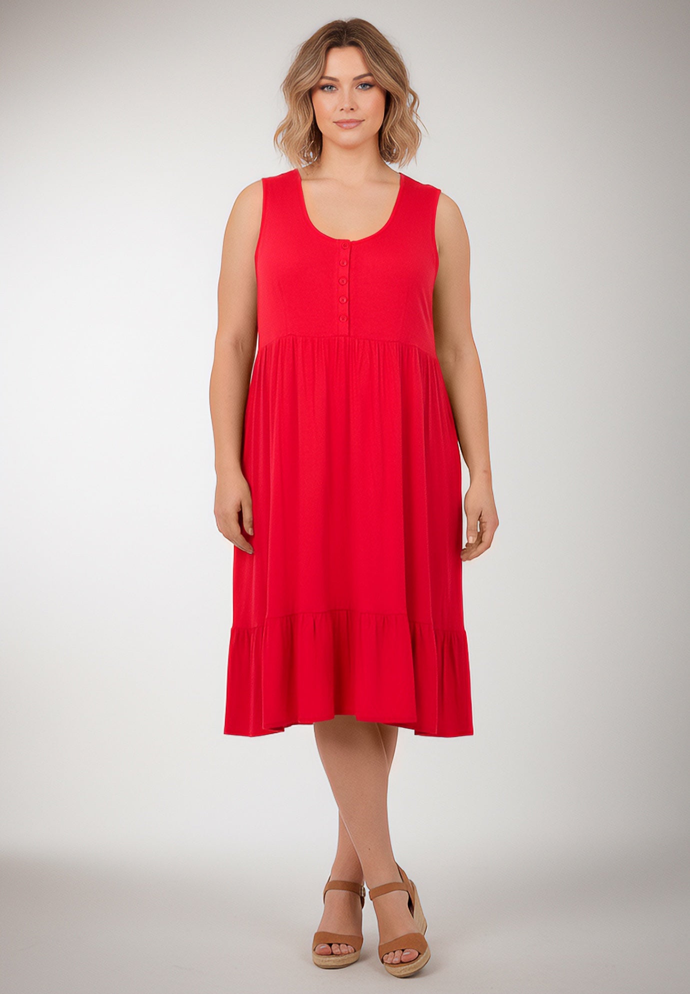 Button Detail Tank Dress image number 0