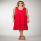 Button Detail Tank Dress image number null