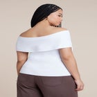 Twisted Off The Shoulder Sweater image number null