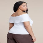 Twisted Off The Shoulder Sweater image number null