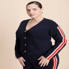 Lurex Stripe Cardigan image number null