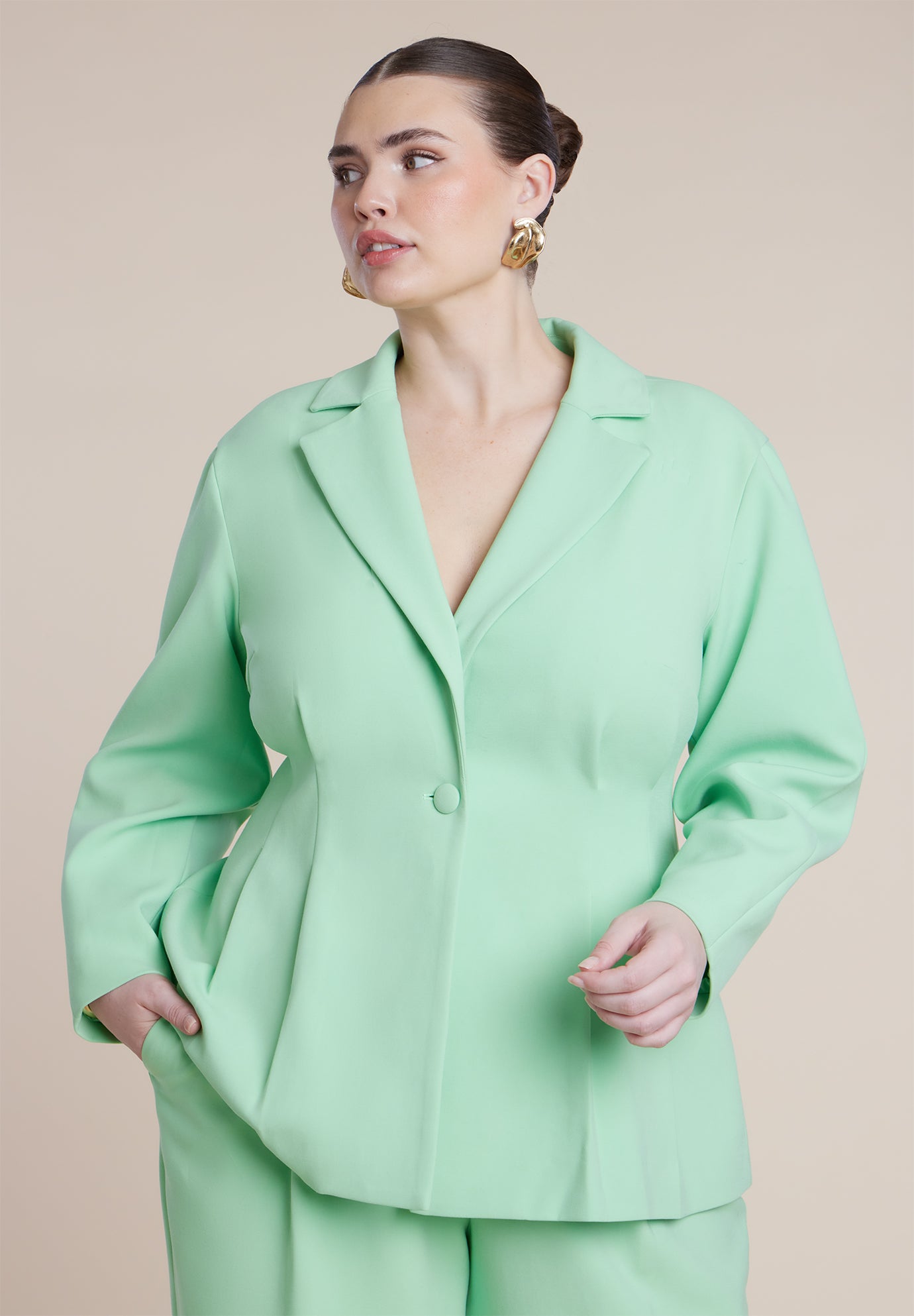 Pleat Waist Blazer image number 2