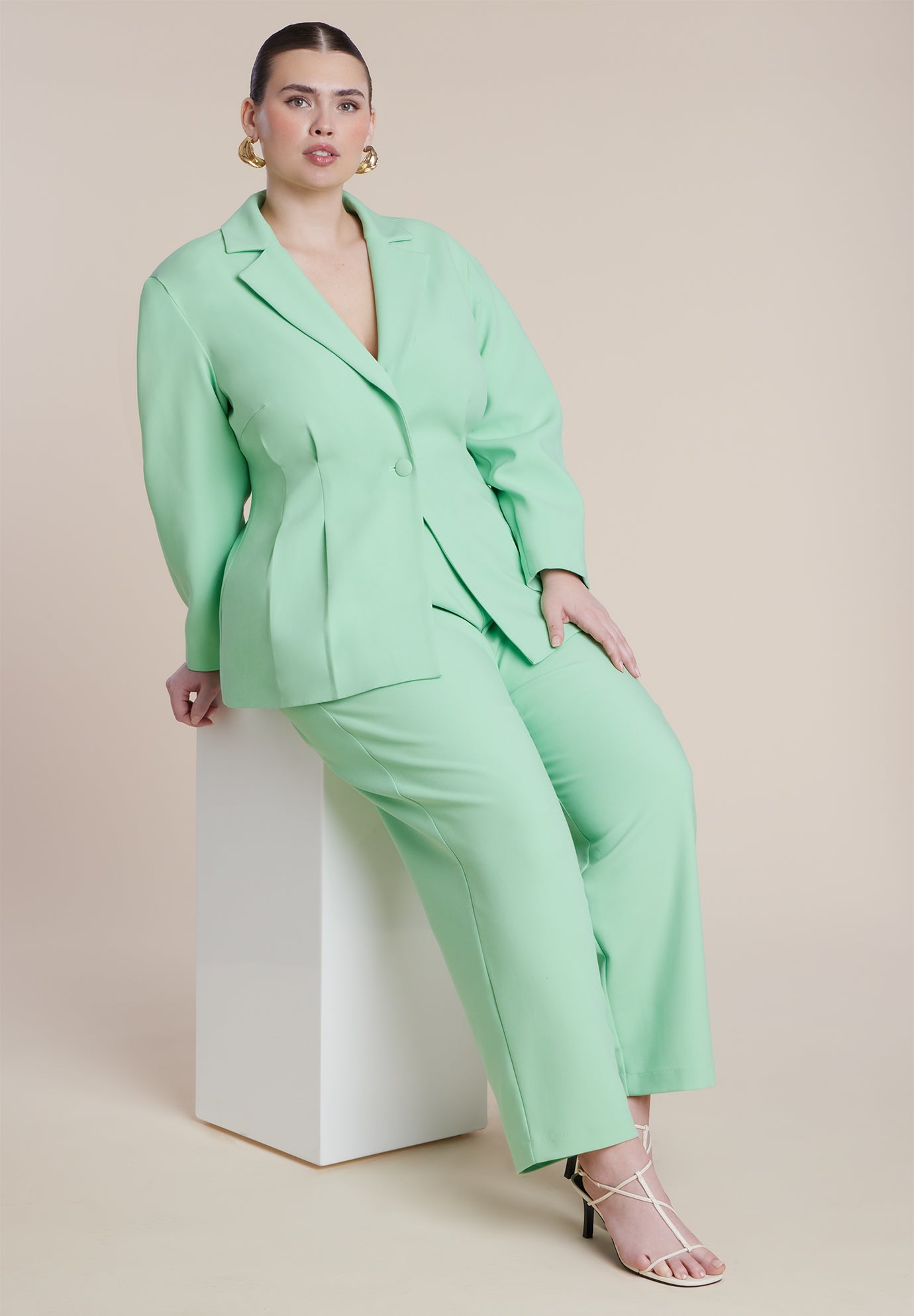 Pleat Waist Blazer image number 3