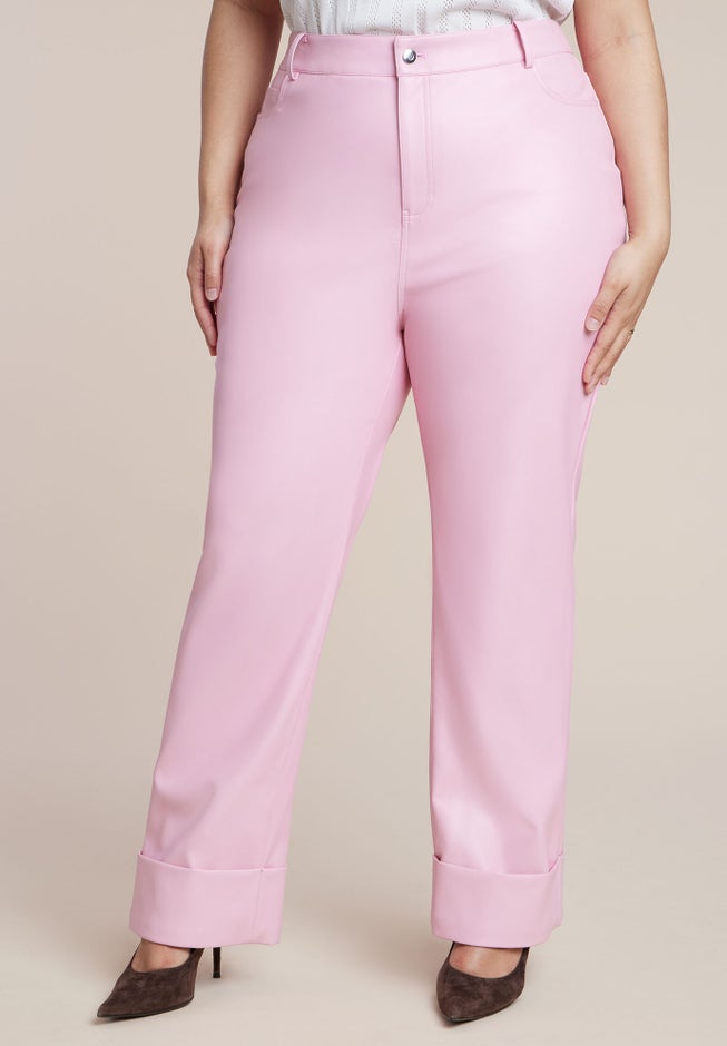 Cuffed Faux Leather Pant image number 2