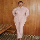 Cuffed Faux Leather Pant image number null