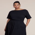 Asymmetrical Neck A-Line Dress image number null