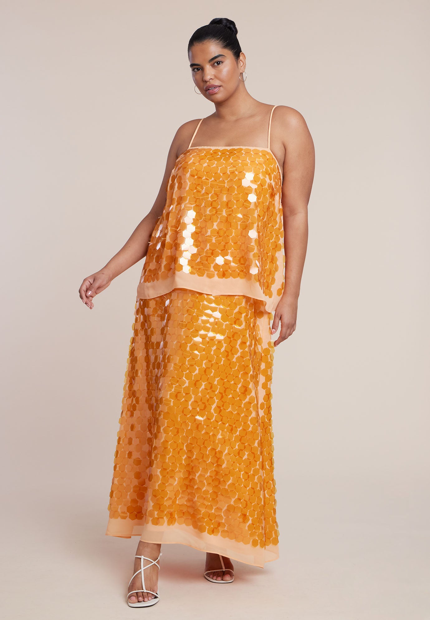 Layered Pailette Maxi Dress image number 1