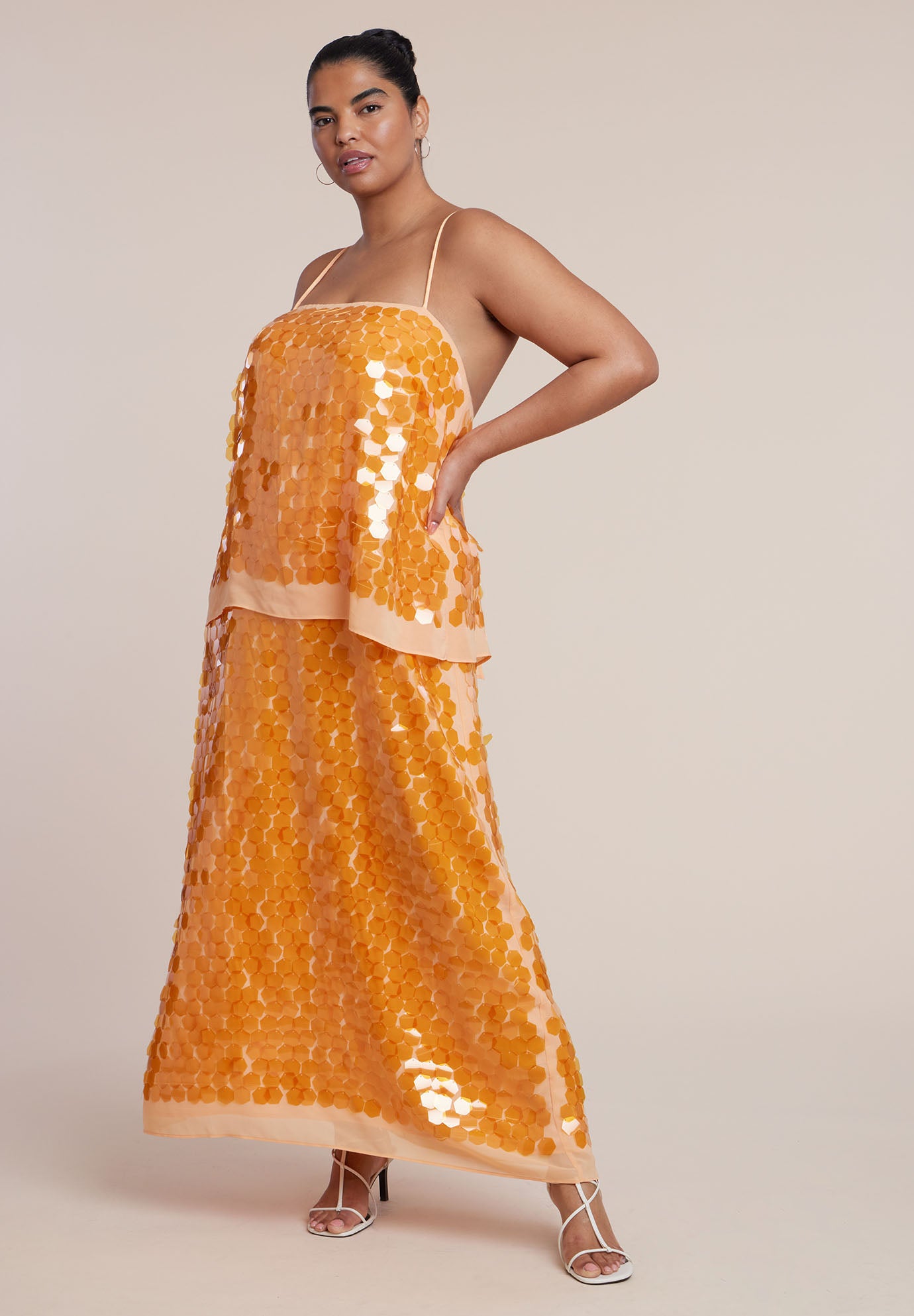 Layered Pailette Maxi Dress image number 2