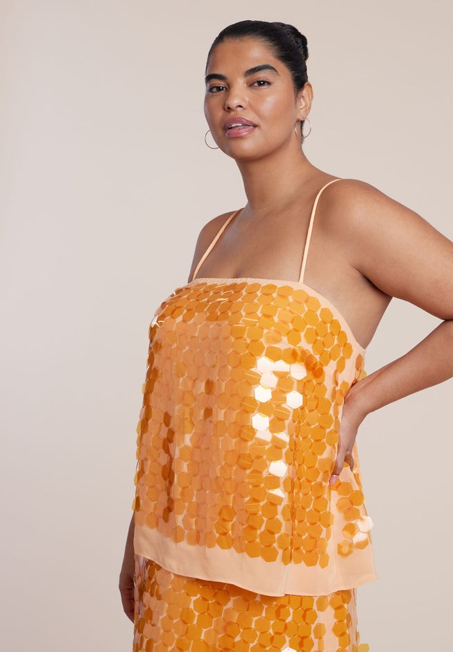 Layered Pailette Maxi Dress image number 3